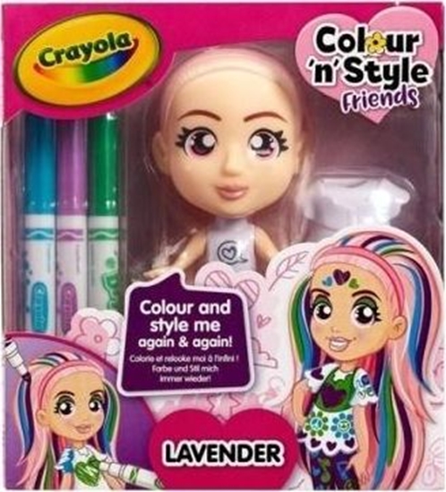 Изображение Crayola Lalka Colour'n'Style Friends Lavender CRAYOLA