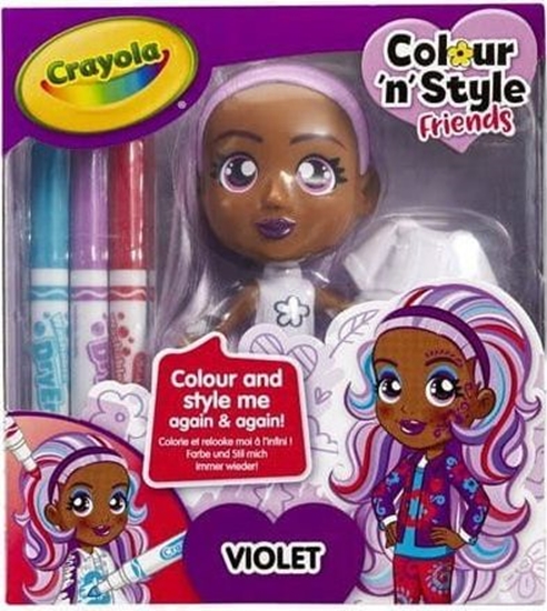 Picture of Crayola Lalka Colour'n'Style Friends Violet