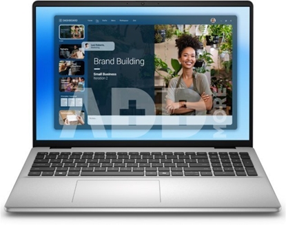 Attēls no Dell 16 DC16251 | Platinum Silver | 16 " | 2K | Anti-glare | Intel Core 5 | 120U | 16 GB | DDR5 | Solid-state drive capacity 512 GB | Intel Graphics | Windows 11 Pro | 802.11ax | Keyboard language English | Keyboard backlit | Warranty 36 month(s) | Batter