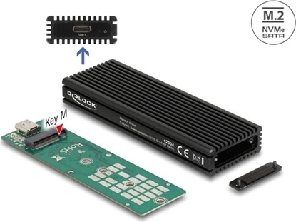 Picture of Delock External USB Type-C™ Combo Enclosure for M.2 NVMe PCIe or SATA SSD
