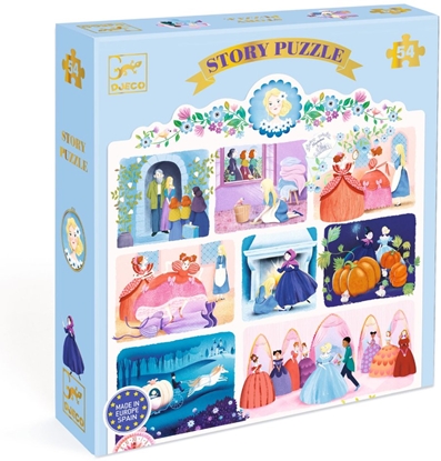 Attēls no Djeco Puzzle - Historia - Kopciuszek (54 vnt.)