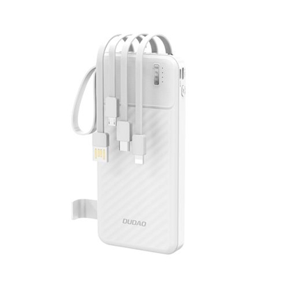 Picture of Dudao Dudao K11 10000mAh Powerbank with Built-in Cables White