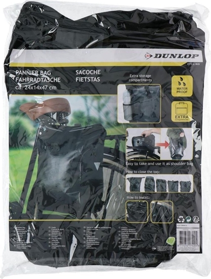 Изображение Dunlop Torba rowerowa na baganik wodoszczelna sakwa