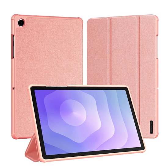 Picture of Dux Ducis Galaxy Tab A9 Plus / Tab A11 Plus Domo Series Tri-fold Stand PU Leather Tablet Cover Pink