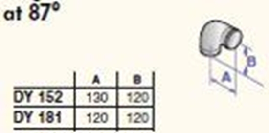 Изображение Dūmvada līkumi 45* D80 (2 gab), DY154, PPS