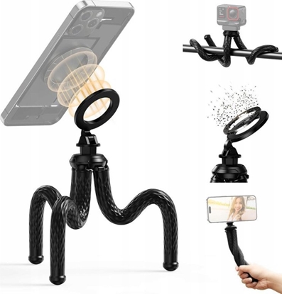 Attēls no Elastyczny statyw TELESIN MagSafe do telefonu (czarny)