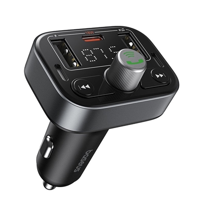 Attēls no Fm modulators Baseus Car Bluetooth 5.3 FM Transmitter Black