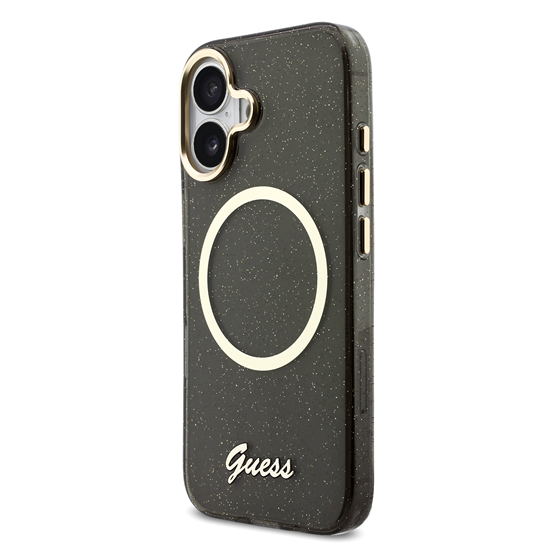 Изображение Guess IML Glitter Script Strap MagSafe Case for iP