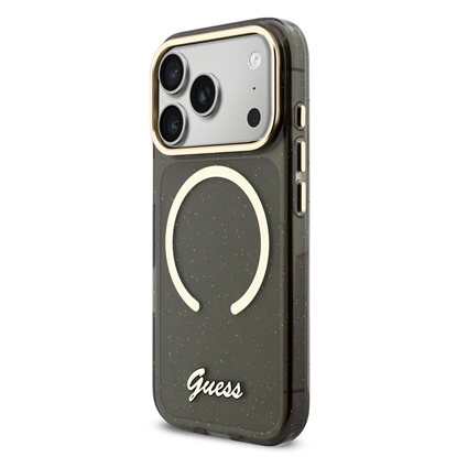 Изображение Guess IML Glitter Script Strap MagSafe Case for iP