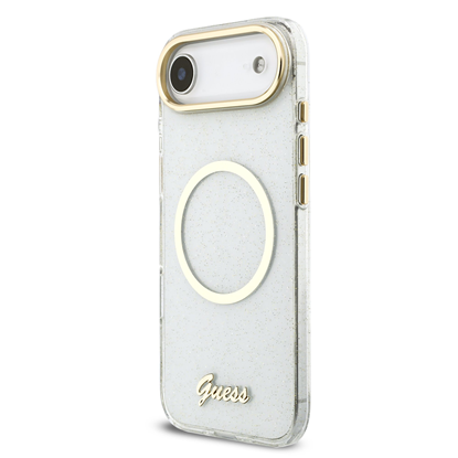 Изображение Guess IML Glitter Script Strap MagSafe Case for iP