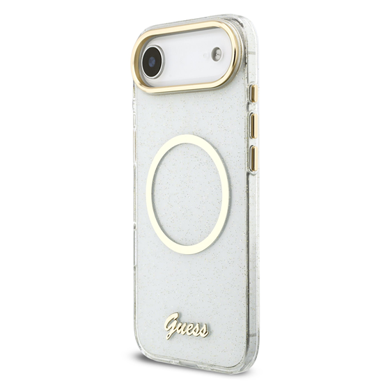 Изображение Guess IML Glitter Script Strap MagSafe Case for iP