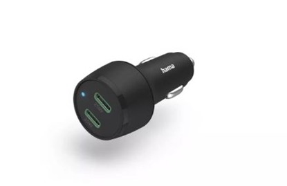 Picture of Hama Fast charging Auto PD/QC 45W (2X USB-C) Black