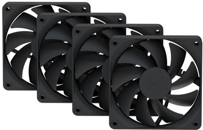 Изображение HYTE FAN- -FA12-BB-4 system chodzenia komputerów Procesor Wentylator 12 cm Czarny 4 szt.