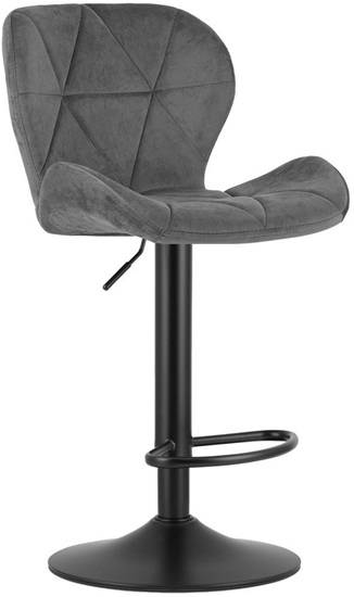 Picture of Hoker WEST - aksamit szary / baza czarna