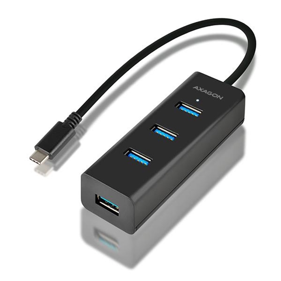 Picture of I/O HUB USB-C 4PORT CHARGING/0.4M HUE-S2C AXAGON