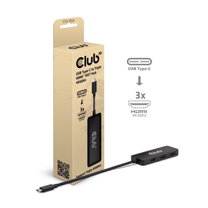 Picture of I/O HUB USB-C HDMI TRIPLE/CSV-1554 CLUB3D