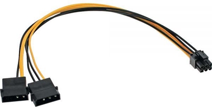 Picture of InLine Molex x2 - PCIe 6-pin, 0.3m, óty (26628)
