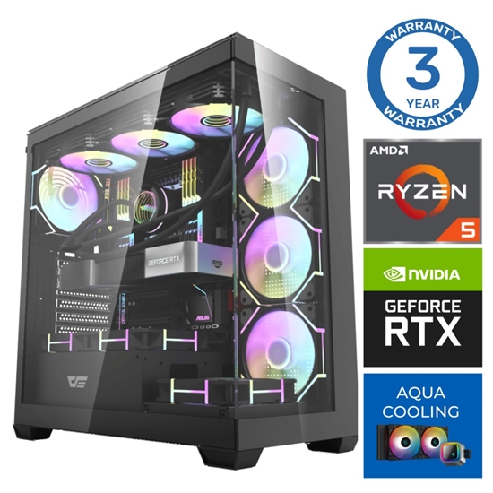 Изображение INTOP AQUA Ryzen 5 7500X3D 16GB DDR5 1TB SSD M.2 NVME RTX5050 8GB no-OS