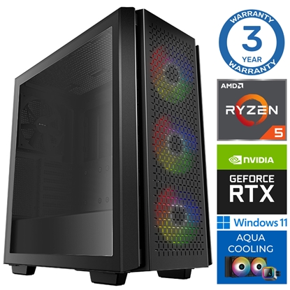 Изображение INTOP AQUA Ryzen 5 7500X3D 16GB DDR5 2TB SSD M.2 NVME RTX5060Ti 8GB WIN11