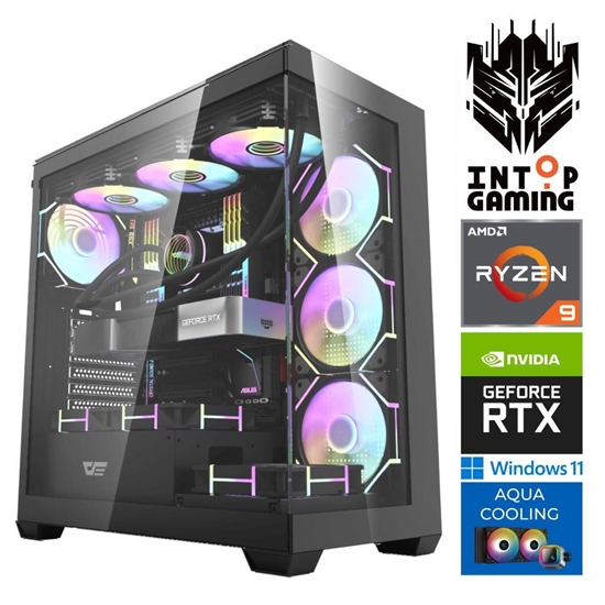 Изображение INTOP AQUA Ryzen 9 9900x 32GB DDR5 1TB SSD M.2 NVME RTX5080 16GB
 WIN11