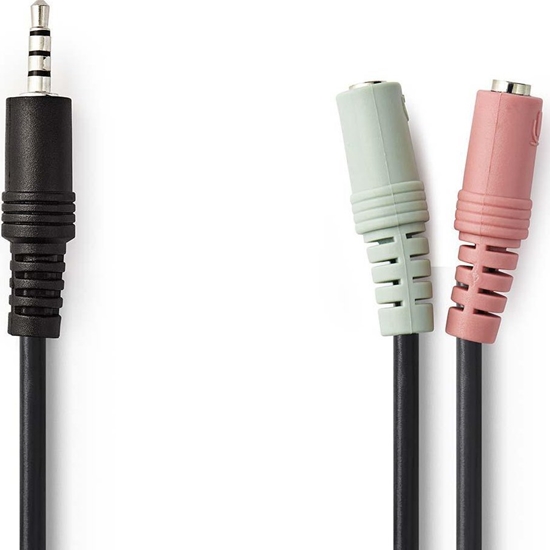 Picture of Kabel Nedis kabel audio 0,2 m 2 x 3.5mm czarny