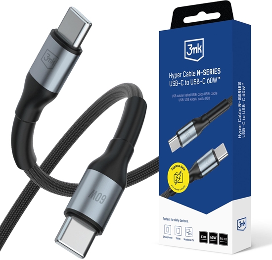 Picture of Kabel USB 3MK USB-C - USB-C 2 m Czarny (5903108680226)