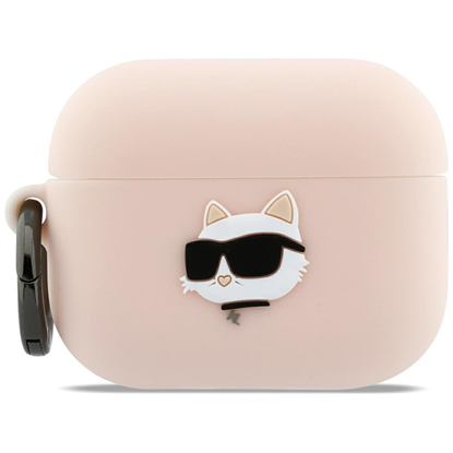 Attēls no Karl Lagerfeld 3D Logo NFT Choupette Head Silicone Case for Apple AirPods Pro 3