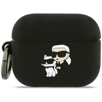 Attēls no Karl Lagerfeld 3D Logo NFT Karl and Choupette Silicone Case for Apple AirPods Pro 3