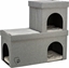 Picture of Kimy, legowisko zamknite, dla kota, jasnoszare, 76 x72 x 37 cm, dwupitrowe