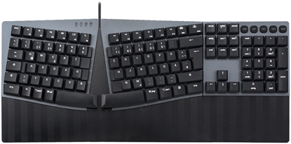 Picture of Klawiatura Perixx PERIBOARD-535 DE BR, ergonomiczna mechan. USB klawiatura (brzowe przyciski)