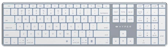 Picture of Klawiatura Targus HyperSpace - klawiatura - full size - podwietlana - bezprzewodowa - Bluetooth 5.0 - QWERTY - GB - szary przestrzenny