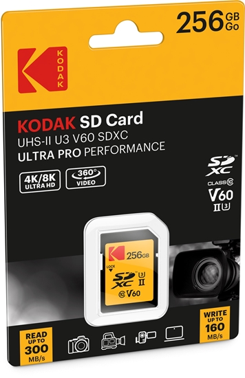 Picture of Kodak SD 256GB UHS-II U3 V60 Ultra Pro