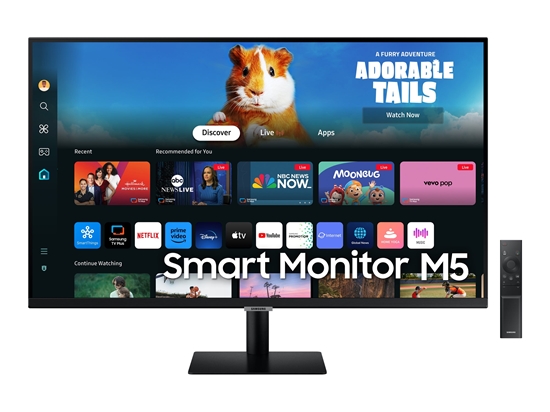 Изображение LCD Monitor|SAMSUNG|27"|TV Monitor/Smart|Panel VA|1920x1080|16:9|60Hz|Matte|4 ms|Speakers|Tilt|Colour Black|LS27DM500EUXDU