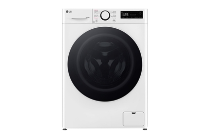Attēls no LG | Washing machine with dryer | F4DR510S0W | Energy efficiency class A/D | Front loading | Washing capacity 10 kg | 1400 RPM | Depth 57 cm | Width 60 cm | Display | LED | Drying system | Drying capacity 6 kg | Steam function | Direct drive | White