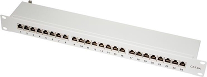 Picture of Logilink 19" Cat.6A Patchpanel, 24-port, grau