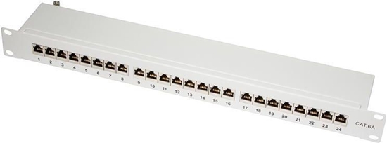 Picture of Logilink 19" Cat.6A Patchpanel, 24-port, grau