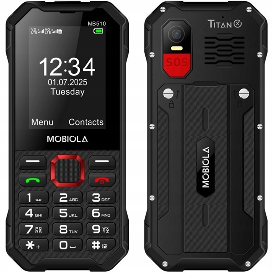Picture of Mobiola telefon dla seniora MB510 TitanX 4G czarny