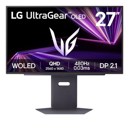 Изображение Monitor|LG|27GX790A-B|26.5"|Gaming|Panel OLED|2560x1440|16:9|480Hz|0.03 ms|Swivel|Pivot|Height adjustable|Tilt|27GX790A-B