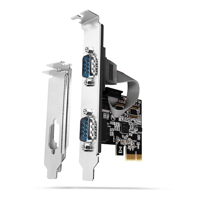 Изображение NET CARD PCIE 2PORT 250KBPS/SP&LP PCEA-S2N AXAGON