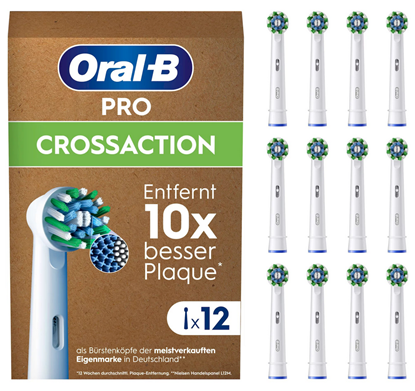 Picture of ORAL‑B CrossAction Replacement Brush Heads White 12 pcs