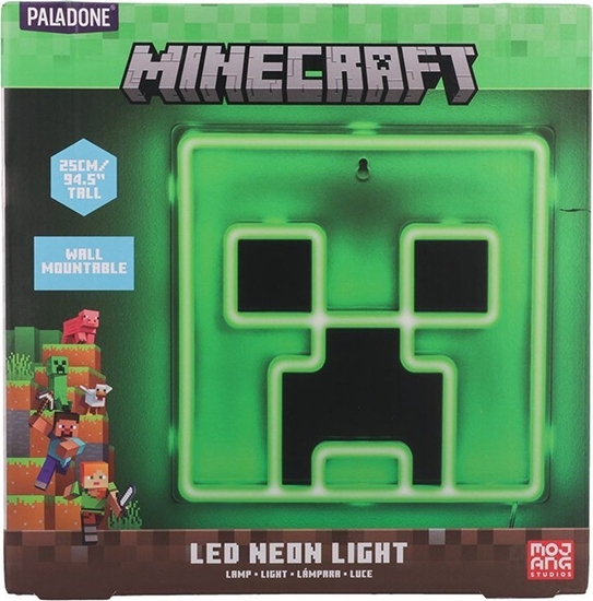 Picture of Paladone Paladone Minecraft Lampka neonowa LED cienna Creeper (Wall Mountable LED Neon Light)