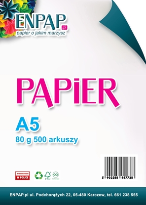 Picture of Papier ksero A5 80g 500ark KLASA C 600 na p