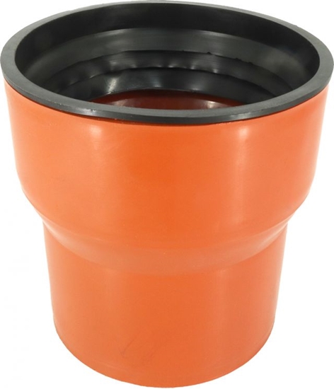 Picture of Pāreja oranža plastm.uz ķeta. DN160 ar gum.manžeti