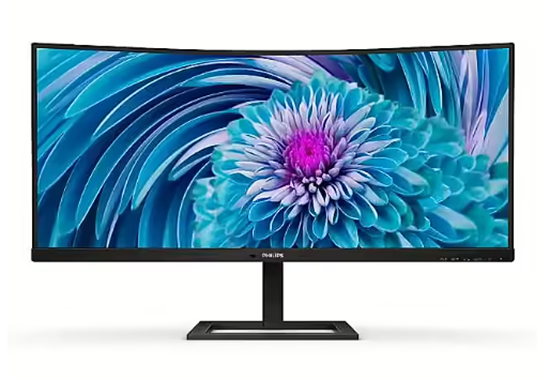 Изображение Philips E Line 346E2CUAE/00 computer monitor 86.4 cm (34") 3440 x 1440 pixels Wide Quad HD+ LCD Black