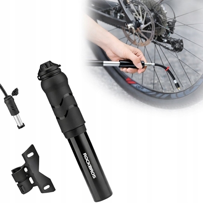 Attēls no Pompka rowerowa Rockbros 810PCS-HP mini rczna z wykiem Presta & Schrader - czarna
