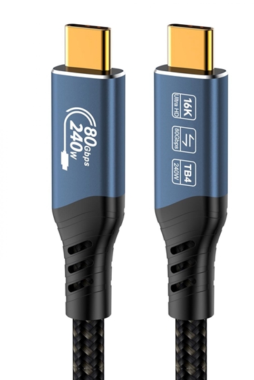 Picture of PREMIUMCORD Kabel USB4 Version2.0 80Gbps 16K@60Hz 240W Thunderbolt 3 a 4 kabel 1m