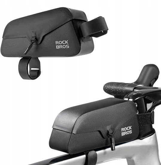 Picture of RockBros Torba rowerowa Rockbros 30120122002 na ram z magnetycznym zapiciem 0,9L - czarna