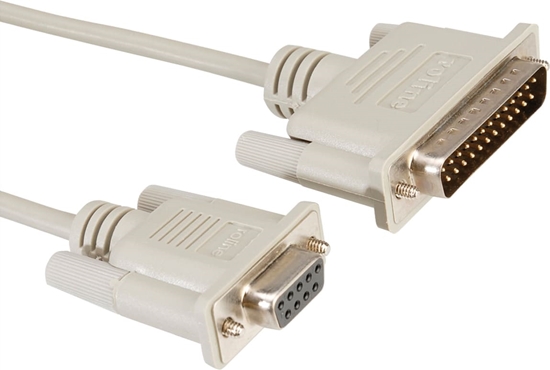 Picture of Roline Modem Cable, DB9 F - DB25 M, 6 m