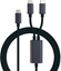 Изображение Roline USB2.0 Y - Splitter Charging Cable, Type C Connectors, C-C, M/M, max. 100W, black, 1.85 m