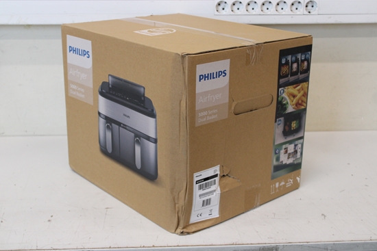 Picture of SALE OUT. Philips Dual Basket Airfryer | NA555/00 5000 series | Power 2750 W | Capacity 9 L | RapidAir Plus | Silver | DAMAGED PACKAGING